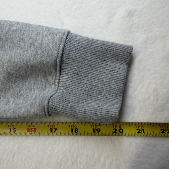 Goodfellow & Co Probably Late For Something Gray Unisex Sweatshirt Size Large - Picture 8 of 9